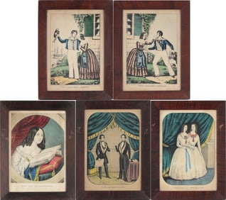 Currier & Ives, Five Prints, Lithographs