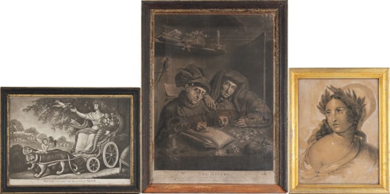 After John Boydell, The John Brown Mezzotint Titled "The Misers"