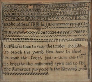 Framed Needlepoint Sampler