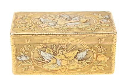 J.M Tiron Seven Year War Gold Snuff Box