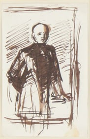 George Richmond, British 1809-1896, Portrait of a Man, Ink on Paper