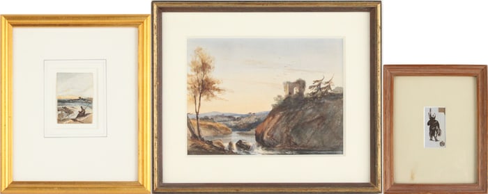 William James Muller, 1812-1845, Figure Along Shore, Watercolor