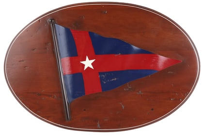 New York Yacht Club Burgee Wood Wall Plaque