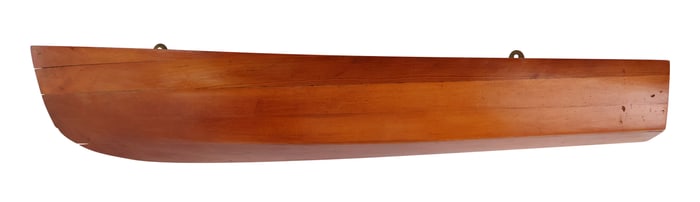 Vintage Half-Hull Model of a Wooden Speed Boat