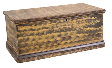 Diminutive Blanket Box with Paint Decoration