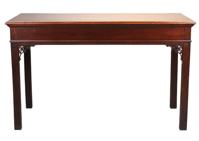 Chippendale Mahogany Stop-Fluted Pier Table