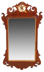 Chippendale Parcel-Gilt Mahogany Mirror