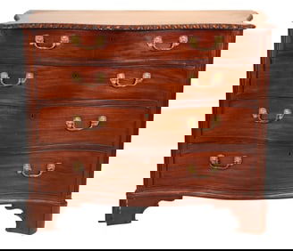 George III Serpentine Front Mahogany Chest