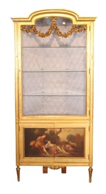Louis XVI Style Giltwood Corner Cabinet