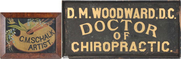 Two Vintage Trade Signs