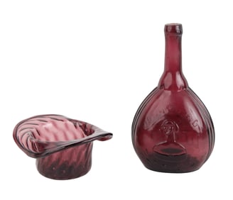 Two South Jersey Historical Style Glass Articles