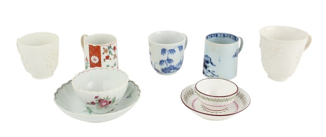 Seven Teacups, Coffee Cups, and Tea Bowls