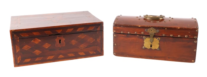 Inlaid Mahogany Document Box