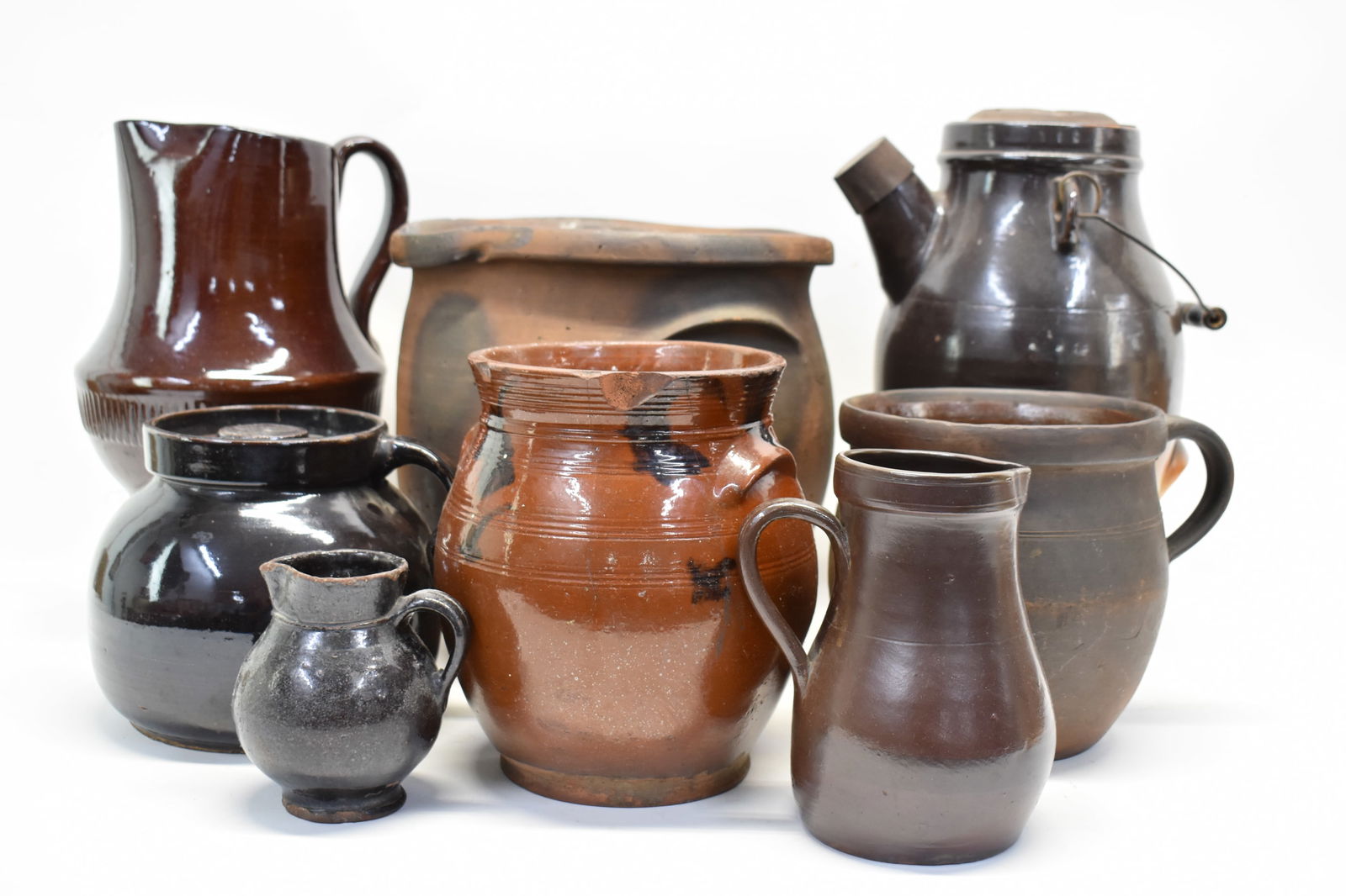 Group of 8 Assorted Pieces of Stoneware and Redware (1 of 14)
