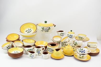 94 Pieces of Assorted Stangl Blueberry Dinnerware Service