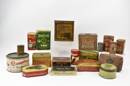 Vintage Group of Assorted Advertising Tins