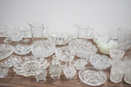 Large Group of Assorted Glass Table Articles Surprise Lot