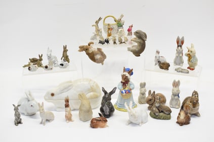 Group of Assorted Rabbit Figurines