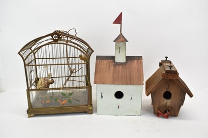 Vintage Brass Bird Cage