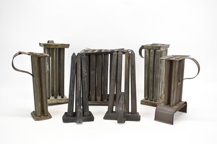 Antique Group of 7 Assorted Candle Molds