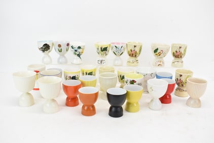 Vintage Group of 30 Assorted Egg Cups