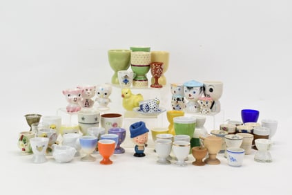 Vintage Group of 56 Assorted Egg Cups