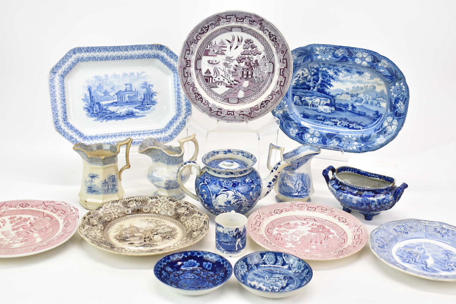 Antique Group of Assorted Transferware Table Articles (1 of 18)