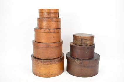 Antique Set of Five Graduated Pantry Boxes