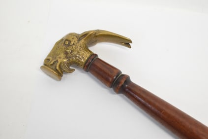Brass Mountain Goat Head Hammer