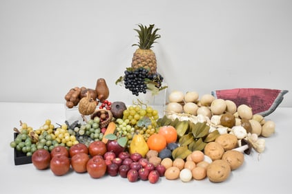 Group of Assorted Stone and Jadeite Grapes