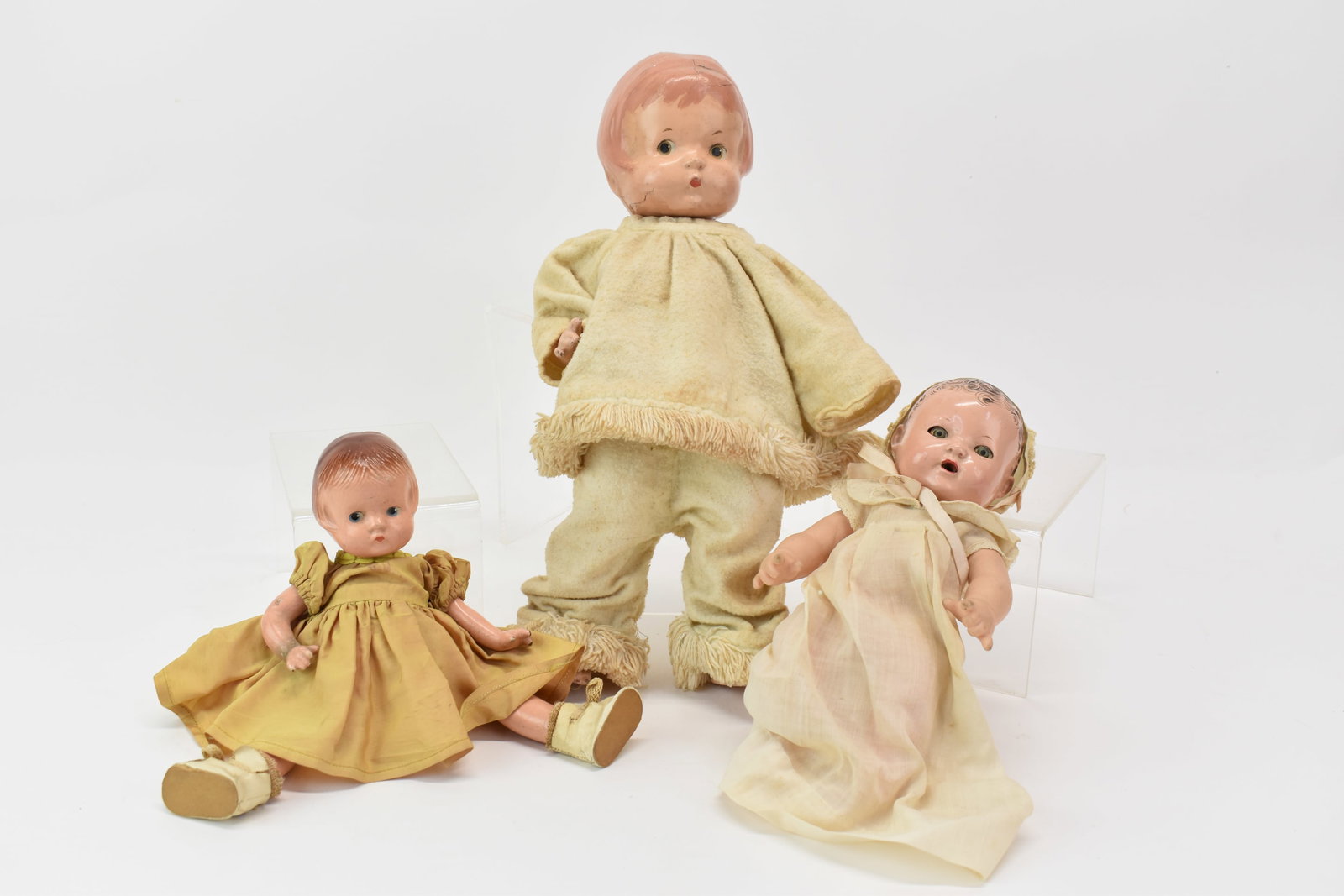 Lot of Three EFFanBEE Vintage Dolls in Various Sizes (1 of 9)