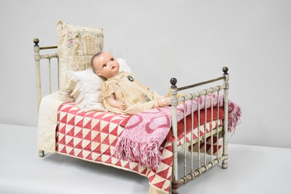 Vintage Horman's Enchanting Eyes Doll on Doll Bed