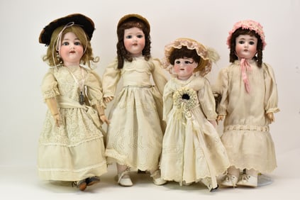 Group of Four Large Assorted Vintage Dolls