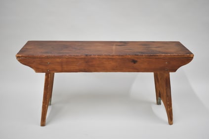 Antique Country Pine Bucket Bench