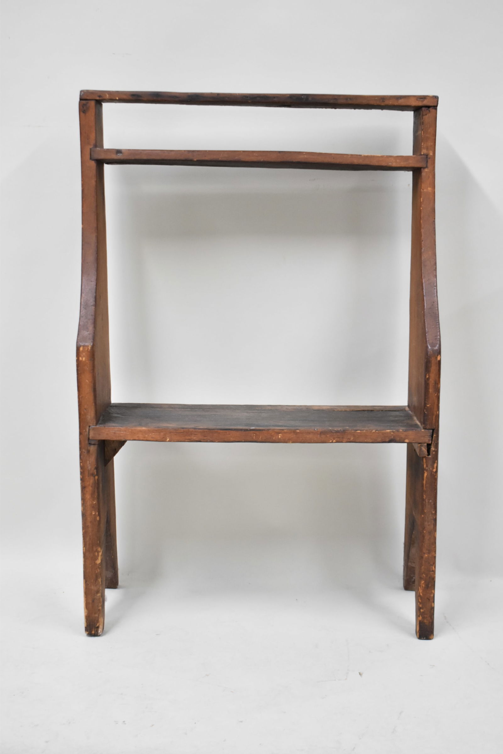 Antique Pine Step Back Bench (1 of 8)