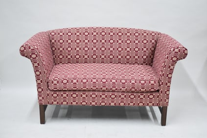 Chippendale Style Rolled Arm Loveseat