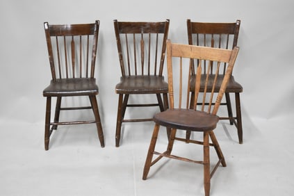 Antique Set of Three Arrowback Side Chairs