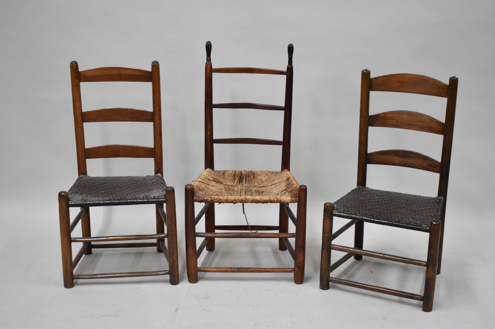 Antique Tiger Maple Ladder Back Side Chair (1 of 15)