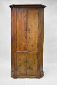 Antique Four Door Corner Cupboard