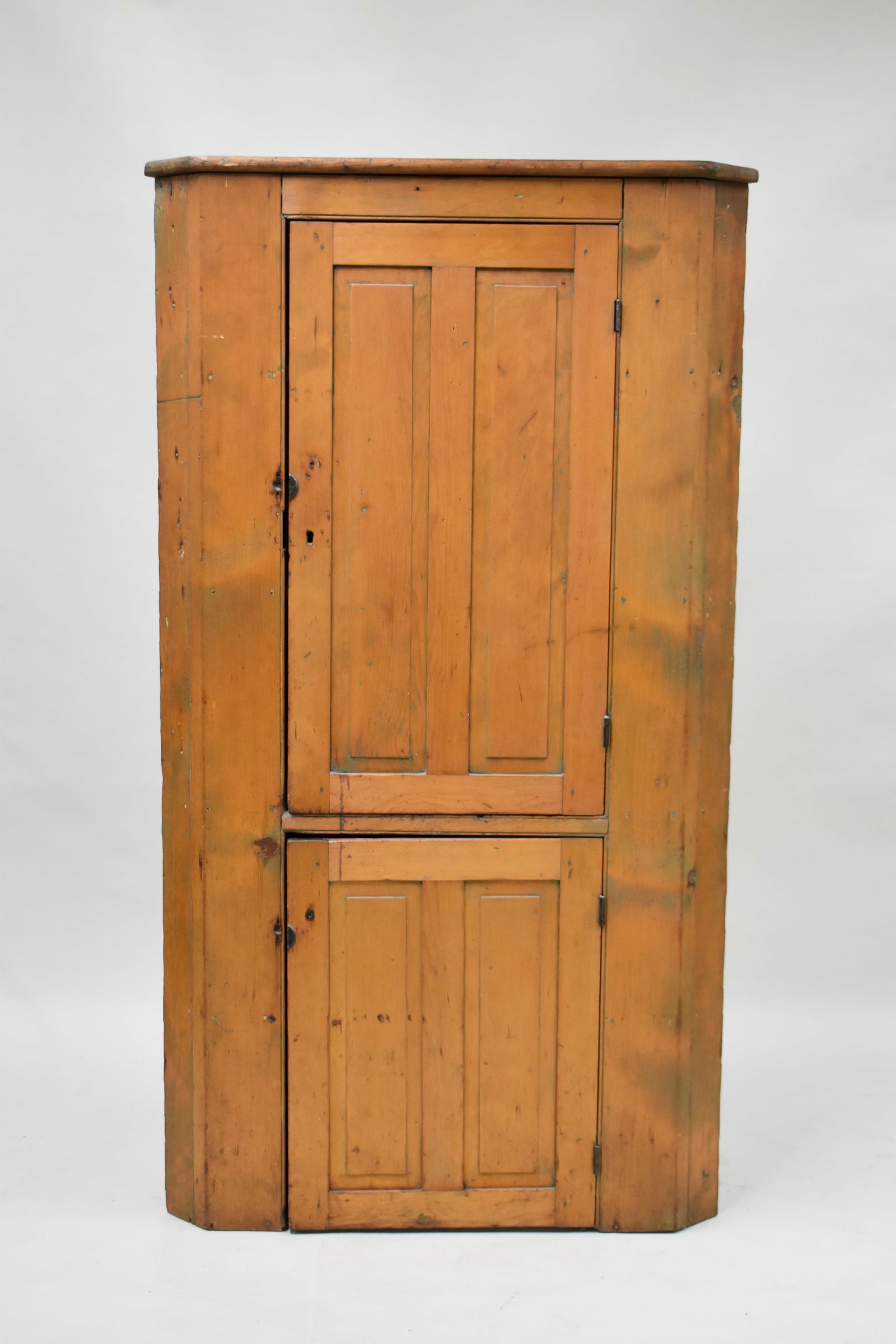 Antique Country Pine Corner Cupboard (1 of 9)