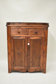 Antique Pine Two Door Jam Cupboard