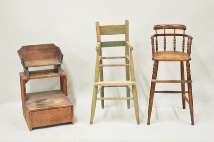 Two Antique Child Highchairs