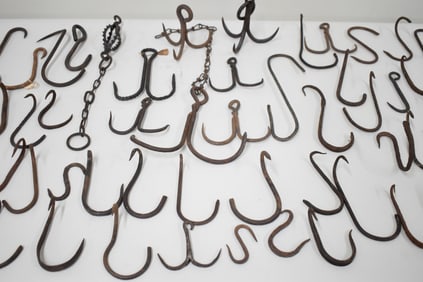 Group of 55 Assorted Wrought Iron Pot Hangers