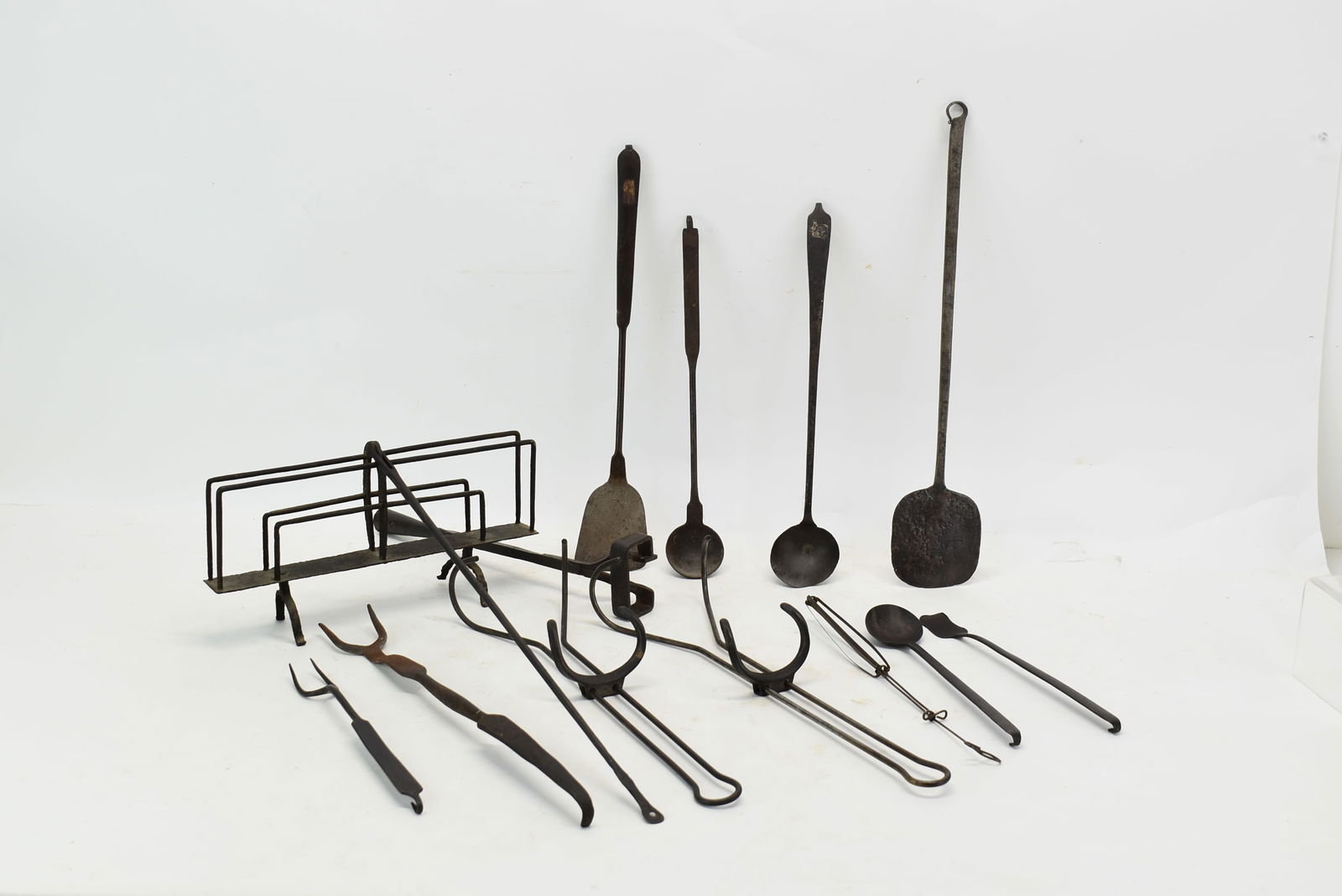 Group of Assorted Primitive Iron Cooking Tools (1 of 11)