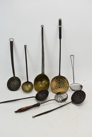 Group of Assorted Iron and Brass Hearth Tools