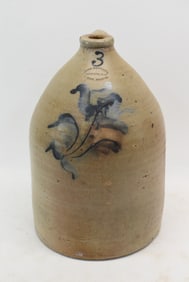 Union Pottery Three Gallon Stoneware Jug