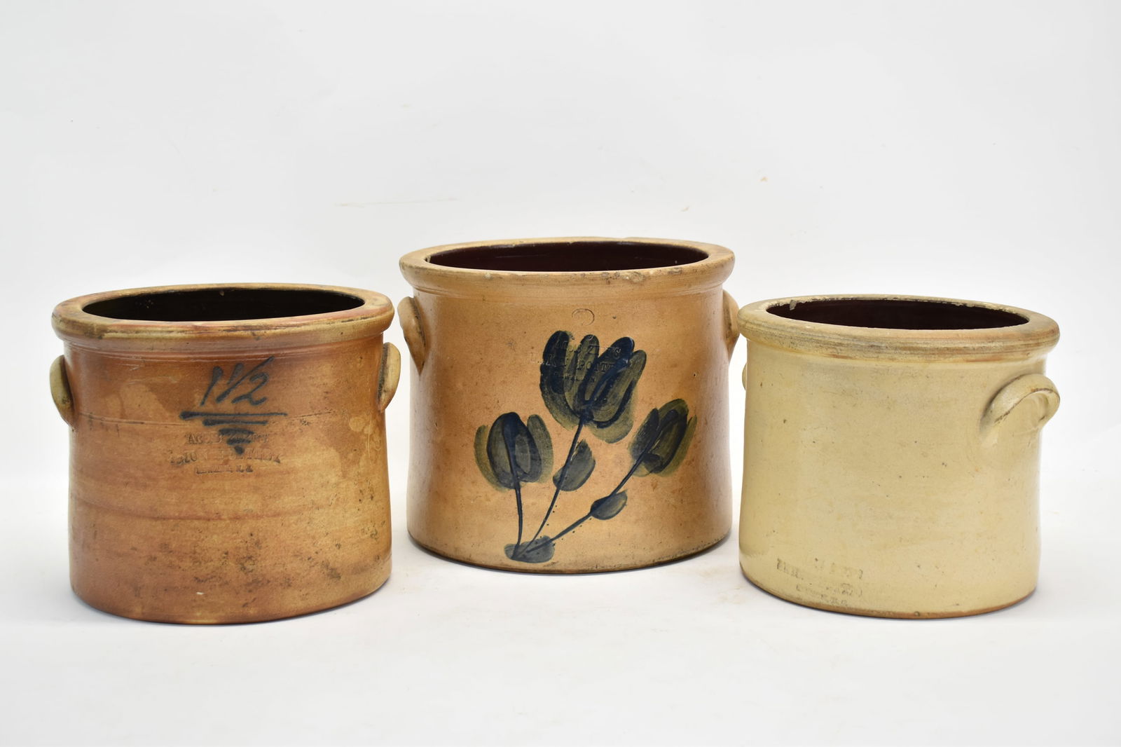 Group of Three Assorted J. Zipf Union Pottery Stoneware Crocks (1 of 15)