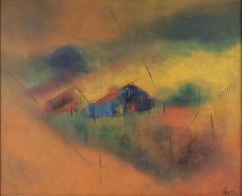 Gilbert H. Hatcher, 1924, Western Landscape, Oil on Canvas