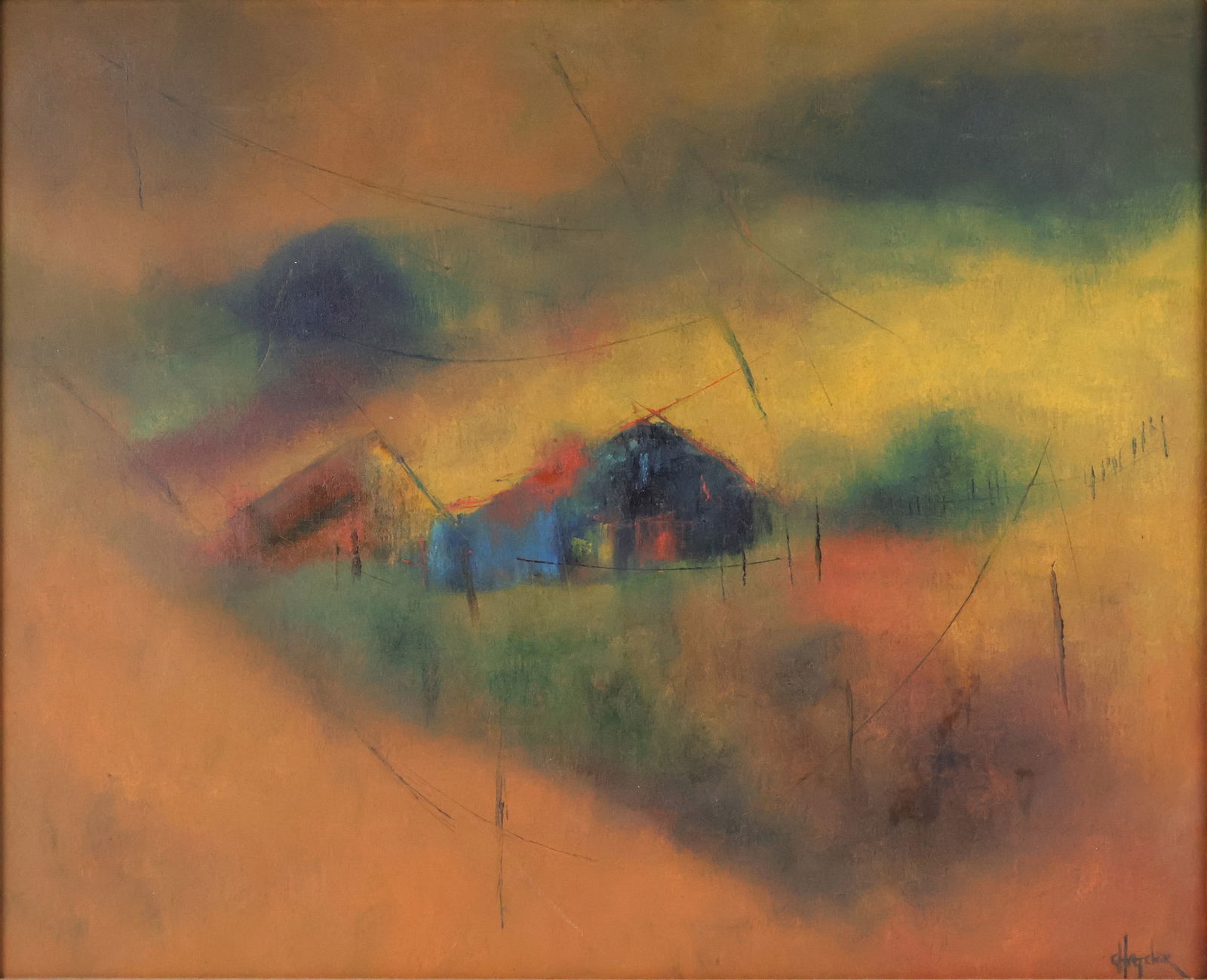 Gilbert H. Hatcher, 1924, Western Landscape, Oil on Canvas (1 of 11)