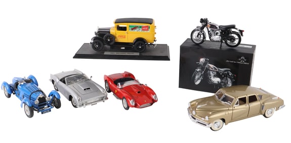 Six Large Die-Cast Automotive Models